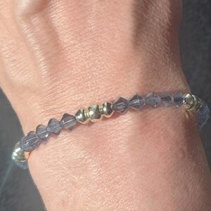 Alex and Ani Blue and Gold Bracelet